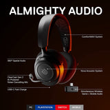 Arctis Nova 7 Wireless USB-C Multi-Platform Gaming Headset with Bluetooth for PC, Playstation, Nintendo Switch & Android - 38 Hour Battery, Fast Charging, Noise-Cancelling Gen 2 Microphone
