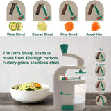 Spiral Slicer, Premium Rotatable Blades Spiralizer, Zucchini and Vegetable Slicer.Specially Made for Vege Based Diets.Bonus Recipe E-Book and Cleaning Brush. . Enjoy Healthy