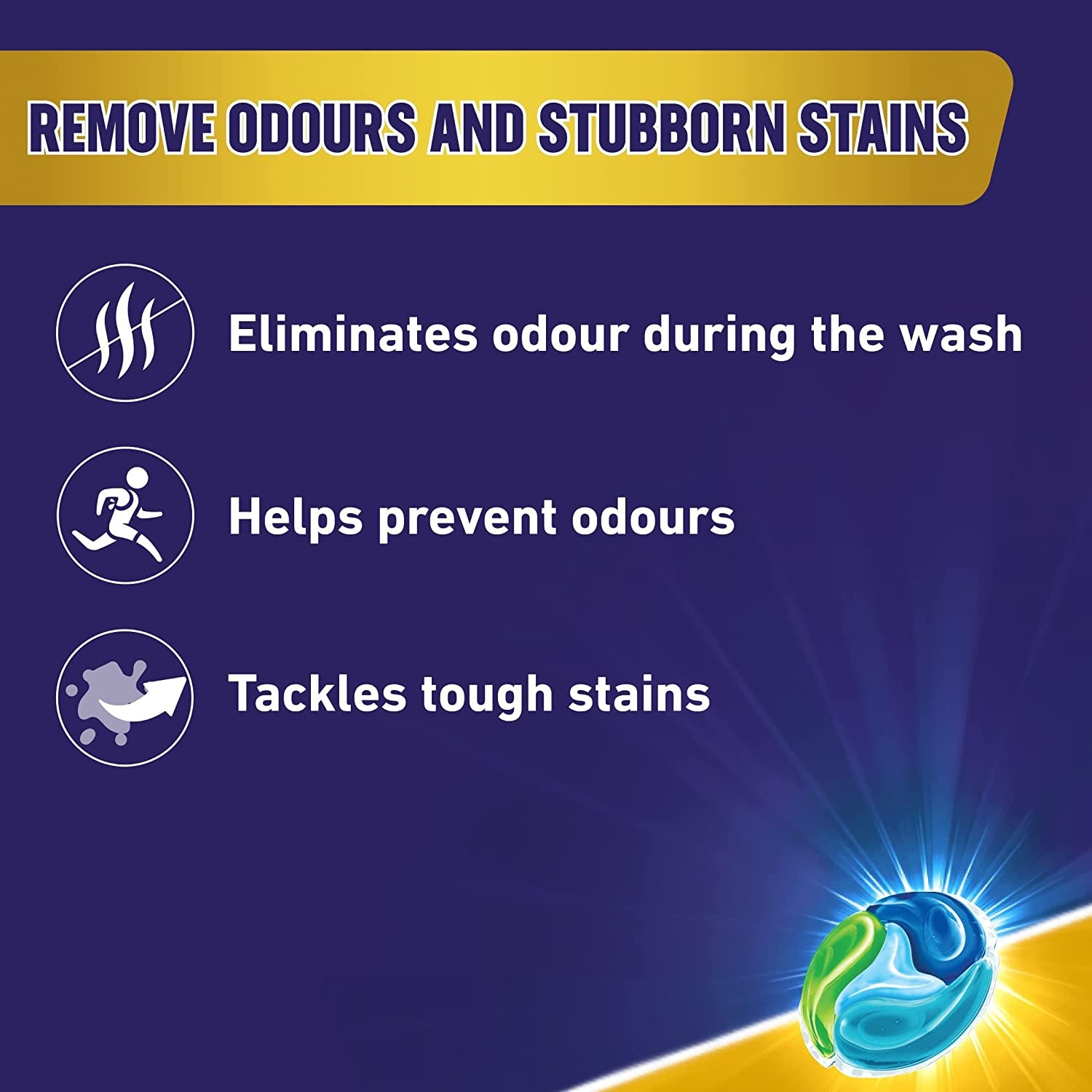 Professional with Odour Eliminating Technology, Disc Laundry Detergent, 28 Capsules, 700 Grams