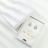 4/6 Pairs Bridesmaids Earrings Classic Cubic Zirconia Teardrop Stud Earrings for Women Girls I Couldn’T Tie a Knot without You Brides Bridesmaids Proposal Wedding Jewelry Gifts
