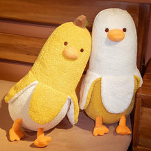 Load image into Gallery viewer, PEACHCAT Banana Duck Plush Toy Cute Plushie Hugging Plush Pillow Duck Stuffed Animal for Girls and Boys White 19.7&quot;
