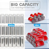 [2 Pack]  Clear Stackable Can Dispenser for Refrigerator - Soda Beverage Can Organiser Fridge/Pantry Storage Organiser for Cabinets, Countertops, Kitchen Storage & Organisation