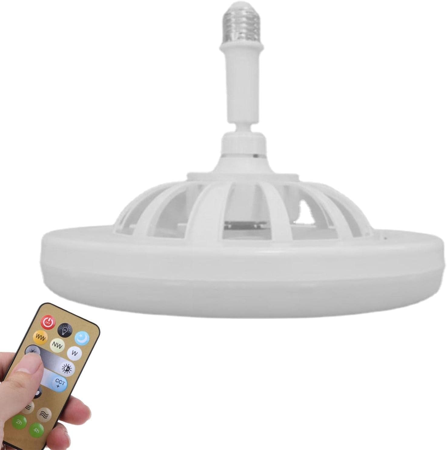Fan Ceiling Fan with Light | Ceiling Fan Lamp | Light Socket Fan | Ceiling Fan with Led Lights and Remote Control, Low Profile Ceiling Fan with Dimmable Light for Kids Room, Kitchen, Bedroom