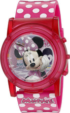 Load image into Gallery viewer, Accutime Kids  Mickey Mouse &amp; Minnie Mouse Digital Quartz Watch for Kids, Girls, Boys, Toddlers of All Ages, Minnie - Two-Tone, Rhinestones, Modern

