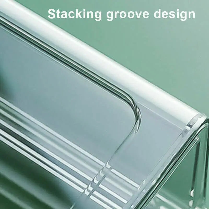 Fridge Containers Food Storage Drawer Organiser Stackable Kitchen Pantry Cabinet (M)