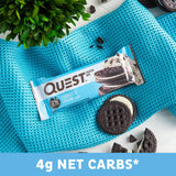Cookies and Cream Protein Bar, High Protein, Low Carb, Keto Friendly, 12 Count