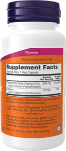 Pantothenic Acid 500 Mg,100 Capsules