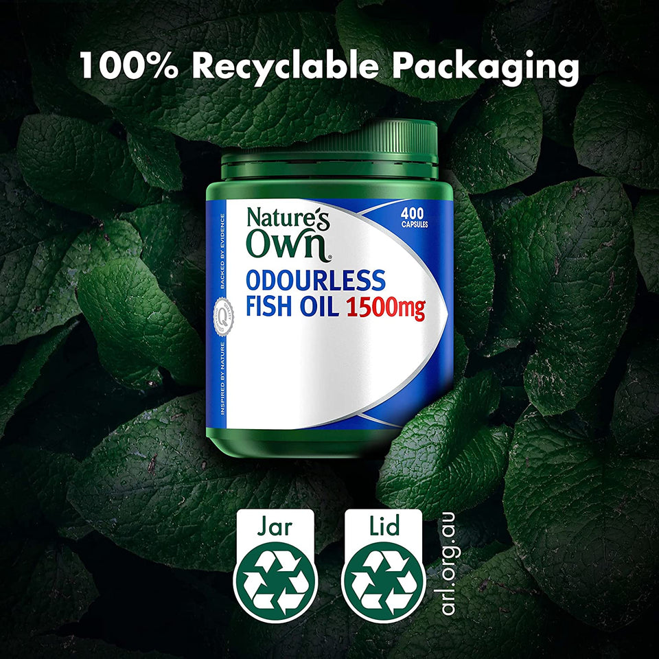 Odourless Fish Oil 1500Mg - Naturally-Derived Omega-3 - Maintains General Health and Wellbeing, Relieves Mild Rheumatic Aches and Pains, 400 Capsules
