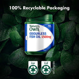 Odourless Fish Oil 1500Mg - Naturally-Derived Omega-3 - Maintains General Health and Wellbeing, Relieves Mild Rheumatic Aches and Pains, 400 Capsules