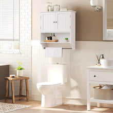 Load image into Gallery viewer, Wall Bathroom Cabinet with 2 Shelf &amp; Towels Bar, Medicine Cabinet with 2 Doors for Bathroom, Wall Mount Bathroom Cabinet, over the Toilet Space Saver Storage Cabinet, White
