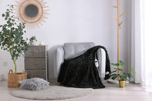 Load image into Gallery viewer, Luxurious Faux Fur 500GSM Electric Heated Coral Fleece Throw Rug Snuggle Blanket Reversible Adjustable 9 Heat Settings with LED Display Detachable Controller - 160X120Cm (Charcoal)
