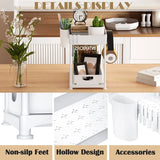 DEVA 2 Pack under Sink Organiser, Organiser for Kitchen 2-Tier Pull Out Wide Drawer for Kitchen Storage & Organisation under Sink Storage for Kitchen Sink Cupboard Bathroom Laundry, White