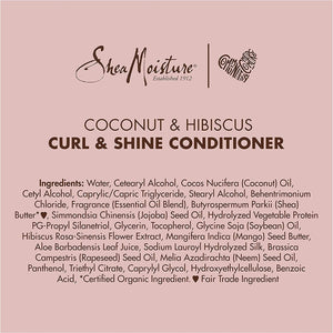 Coconut, Hibiscus Curl and Shine Conditioner for Unisex - 13Oz, 384Ml