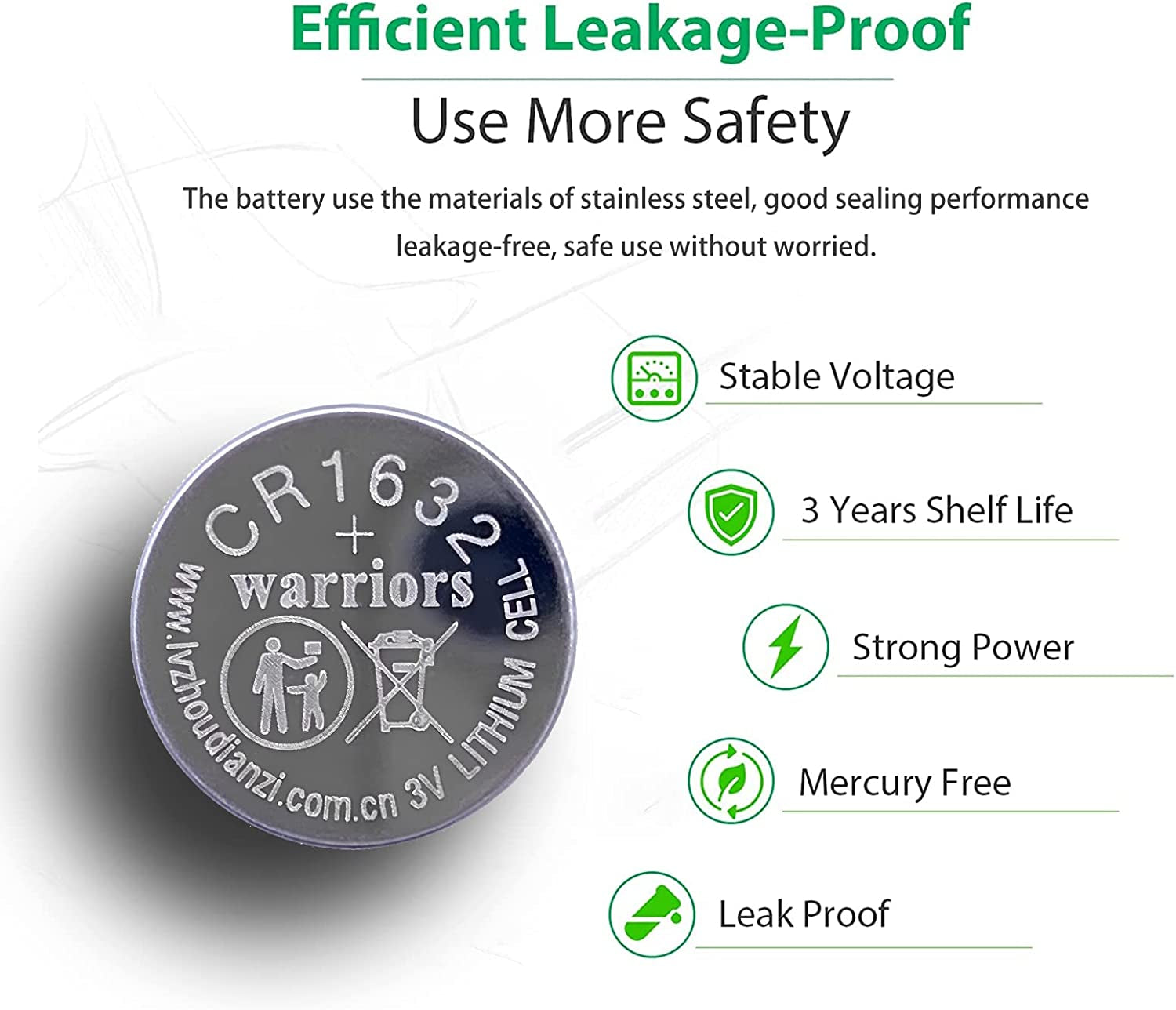 1632 CR1632 Coin Button Cell 3V 3 Volt Lithium Batteries 5X Retail Pack Compliant with Coin Battery Safety Standards 2020