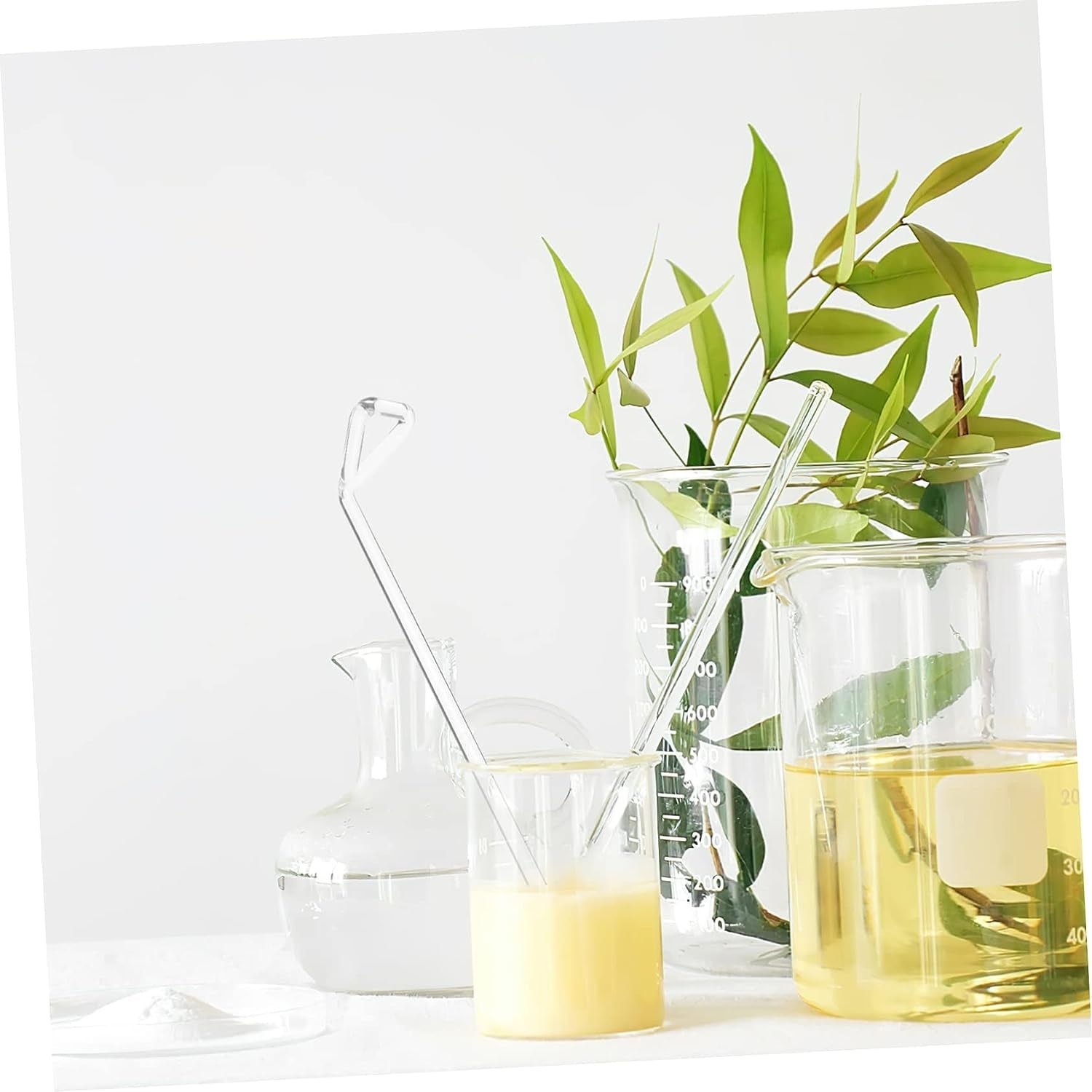 2Pcs Diffuser Science Experiment Kit Petri Spreaders Polypropylene Cell Spreader Labs Cell Scrapers Glass Stick L-Shaped Cell Spreader Stainless Steel Glass Transparent