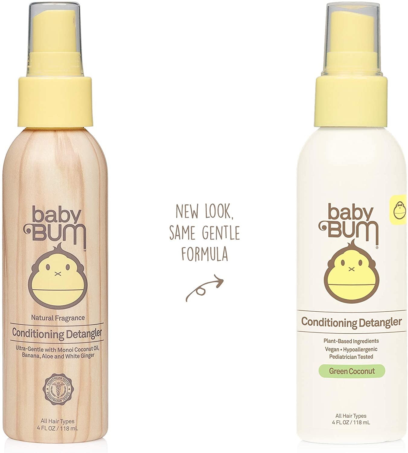 Baby Bum Conditioning Detangler Spray | Leave-In Conditioner Treatment with Soothing Coconut Oil| Natural Fragrance | Gluten Free and Vegan | 4 FL OZ (Pack of 1)
