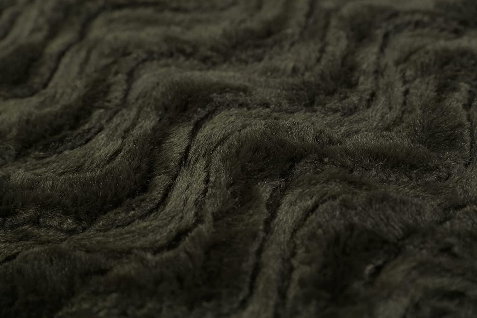 Luxurious Faux Fur 500GSM Electric Heated Coral Fleece Throw Rug Snuggle Blanket Reversible Adjustable 9 Heat Settings with LED Display Detachable Controller - 160X120Cm (Charcoal)