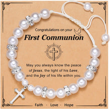 Load image into Gallery viewer, Baptism Gifts for Girl, First Communion Gifts Bracelets for Girls, Cross Bracelet
