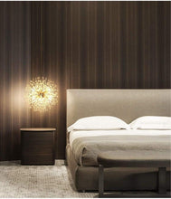 Load image into Gallery viewer, Modern Firework Chandeliers Dandelion Pendant Light, 8 Lights G9 Lamps Alloy Fixtures - with Bulb and 32 Strings Crystal, for Living Room, Bedroom, Dining, Foyer, Hallway, Shop (Gold, Warm Light)
