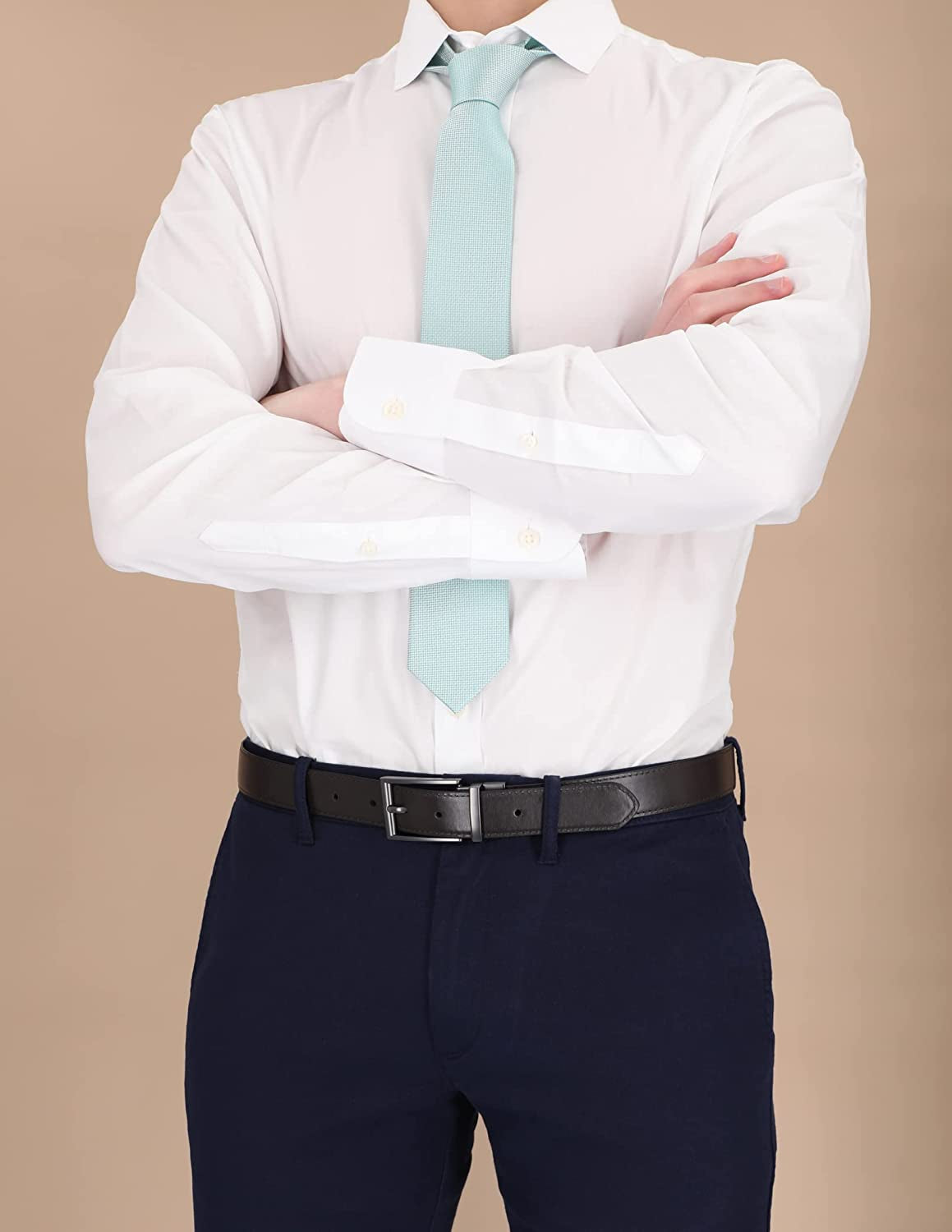 Men'S Dress Casual Every Day Leather Belt