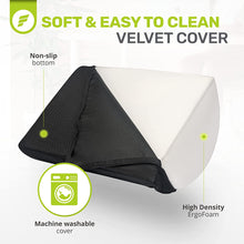 Load image into Gallery viewer, Adjustable Foot Rest under Desk for Added Height | Large Premium Velvet Soft Foam Footrest for Desk | Most Comfortable Desk Foot Rest in the World for Back, Lumbar, Knee Pain (Black)
