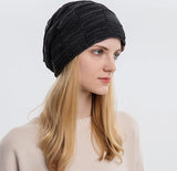 Winter Beanie Hat Men Warm Knit Long Slouch Skull Cap Thermal with Soft Fleece Lining