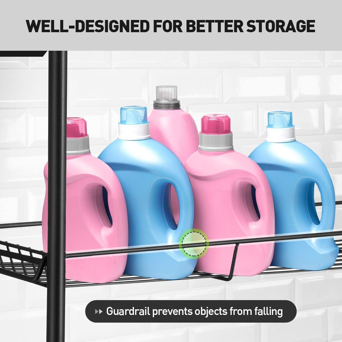 3-Tier over Toilet Washing Machine Shelf Steel Freestanding Bathroom Rack Laundry Shelf Storage Organizer