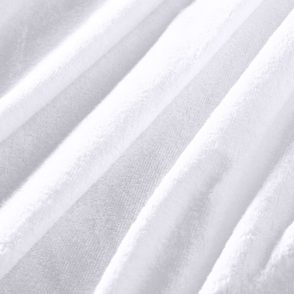 Fully Fitted 100% Bamboo Terry Waterproof Mattress Protector, Rustle Noise Free, Naturally Anti-Microbial & Hypoallergenic, Moisture Controlling Towelling - Double Bed (137Cm X 190Cm))