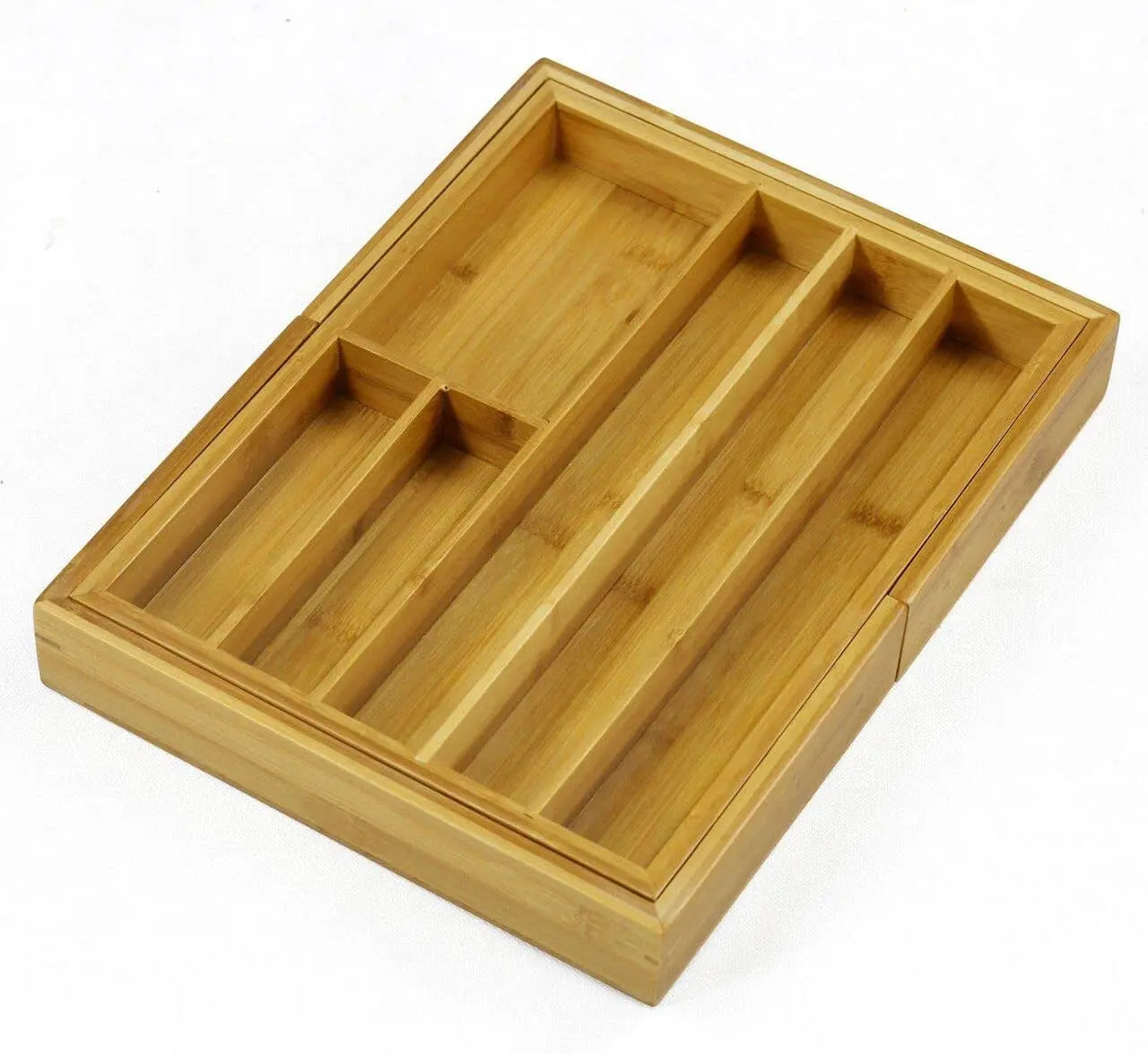 Bamboo Cutlery Tray Expandable Utensil Drawer Kitchen Organizer Insert Divider