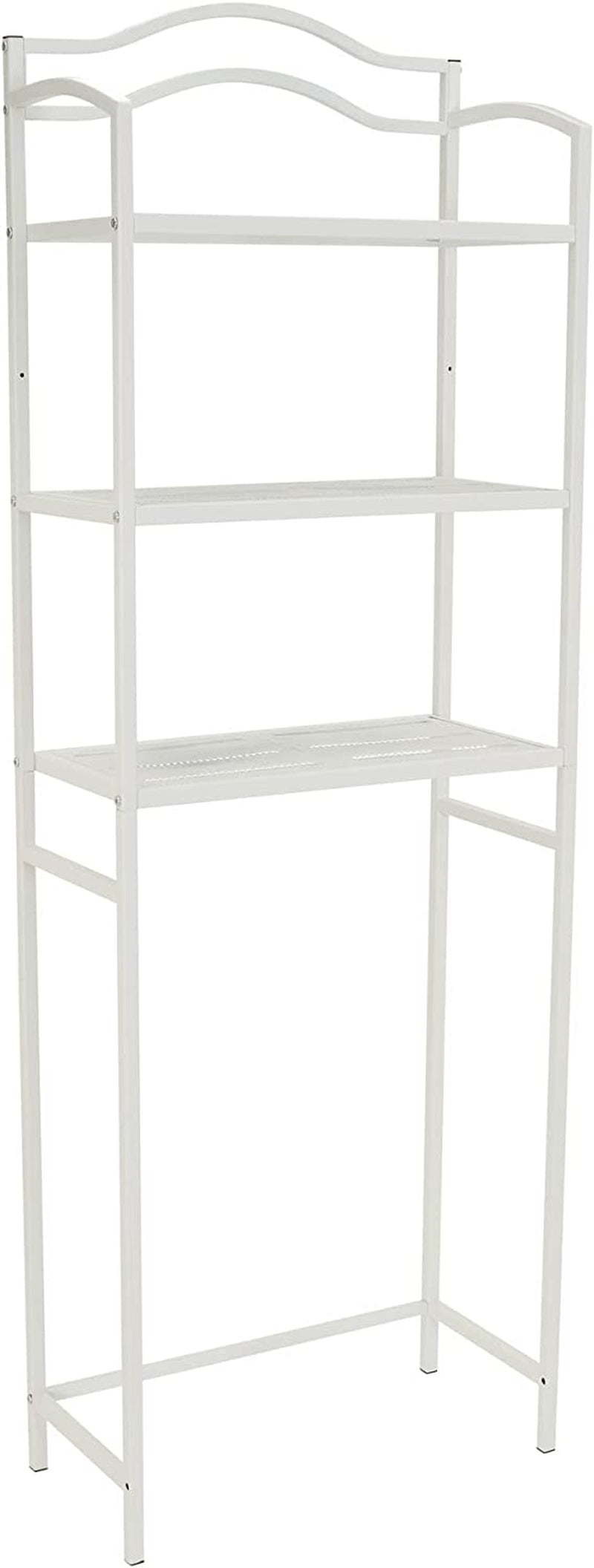 3-Tier Metal over the Toilet Bathroom Storage Shelf, White