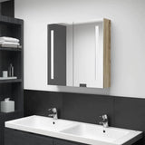 LED Bathroom Mirror Cabinet Decorative Home Indoor Interior Washroom Vanity Toilet Wall Wall-Mounted Mirror Furniture 50X13X70 Cm