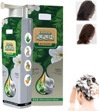 Pure Plant Extract for Grey Hair Color Bubble Dye, Plant Bubble Hair Dye Shampoo, Plant Essence Bubble Hair Dye, Household Easy-To-Wash Hair Washing Color Cream (Chestnut Brown)