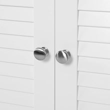 Load image into Gallery viewer, Wooden Bathroom Floor Cabinet Storage Organiser Rack, Kitchen Cupboard Free Standing, with Double Shutter Doors, White BBC40WT
