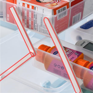 3 Layer Medicine Organizer Box First Aid Health Emergency Storage Box Large Capacity Medicine Storage Bins with Lid (White)