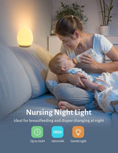 Load image into Gallery viewer, Night Light for Kids, Baby Night Light with 8 Color Changing Mode &amp; Dimming Function, Rechargeable Egg Night Light with 1 Hour Timer&amp;Touch Control, up to 100H
