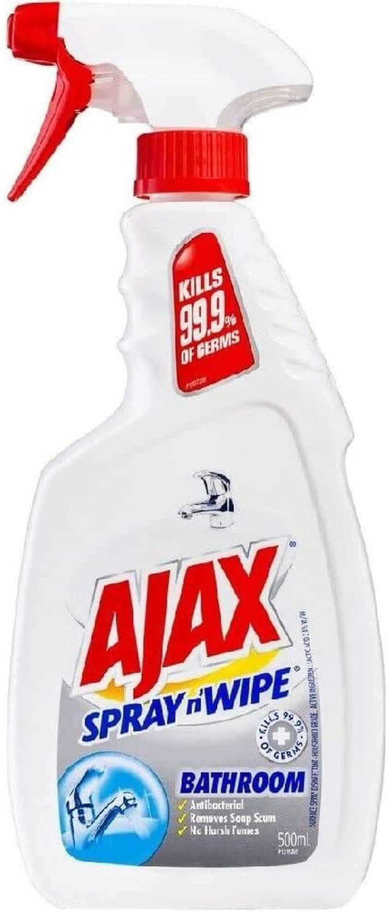 Spray N' Wipe Bathroom Antibacterial Disinfectant Cleaner Trigger, 500Ml, Fresh Burst Surface Spray, Soap Scum Remover