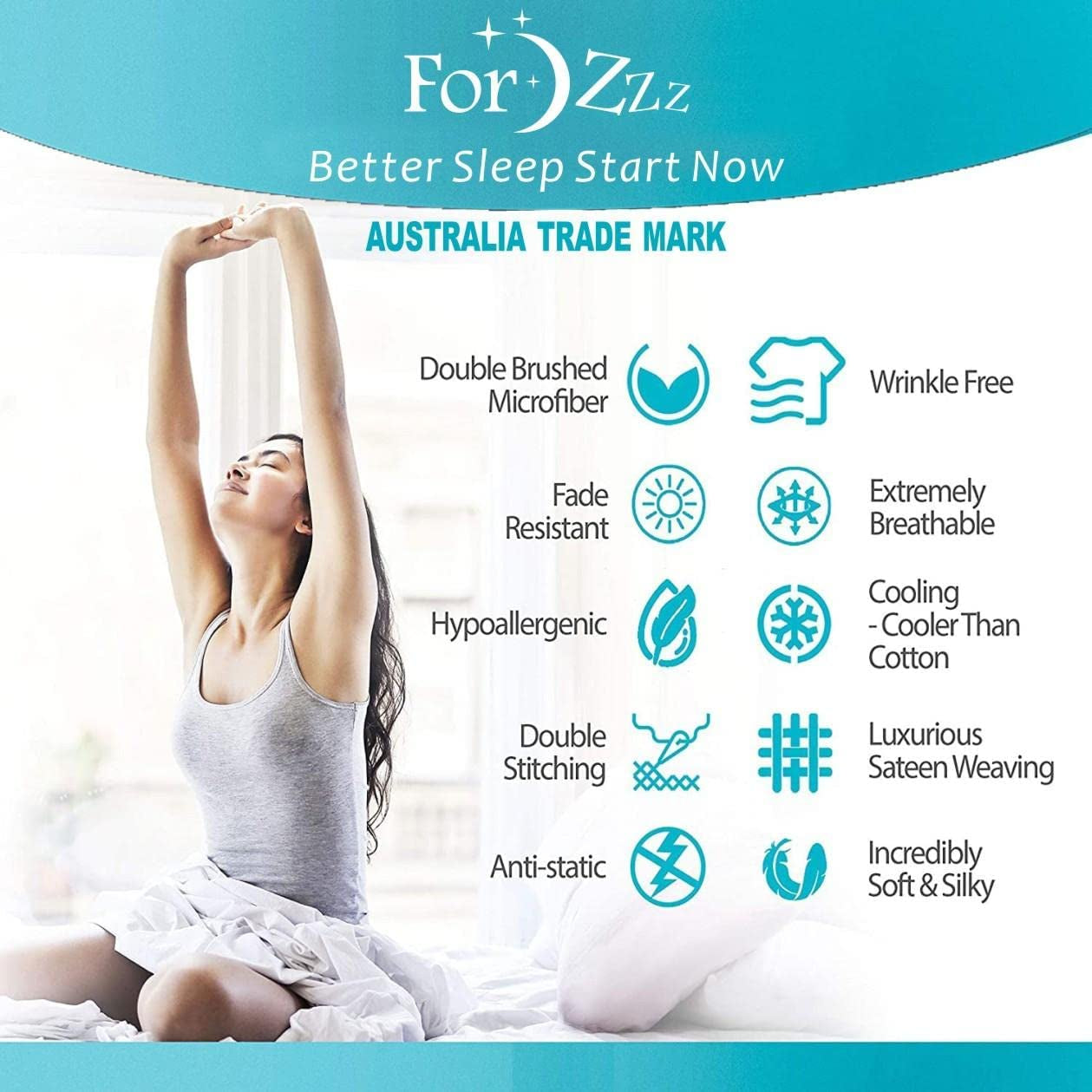 2000TC Fitted Sheet King Size -Premium Microfiber Fitted Bottom Sheet Only- Ultra-Soft Wrinkle Free -Fitted Bedding Sheet Fits Mattress Deep Pocket up to 36 Cm for Home&Hotel (Biscay Blue)