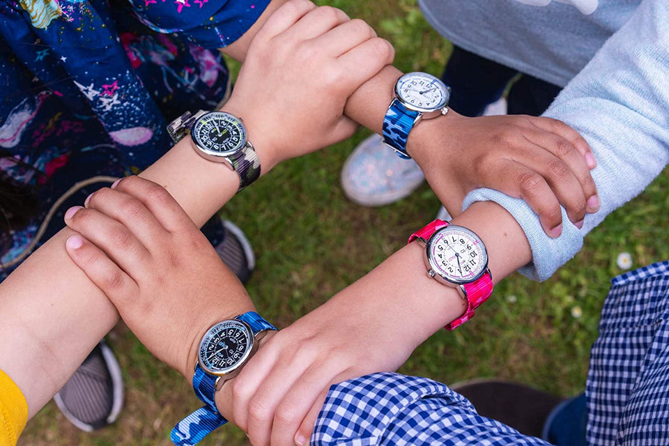 Learn the Time Past/To Girls Watch Pink Camo #ERW-WP-PT-PC
