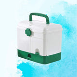 Box Aid Box Family Medication Storage Box Medicine Cabinet Childproof Bottle Organizer Storage Box Container for Travel Home Green Portable Storage First