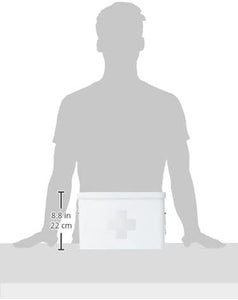 First Aid Box 32X19,5X20Cm in White, Metal, 32 X 19.5 X 20 Cm