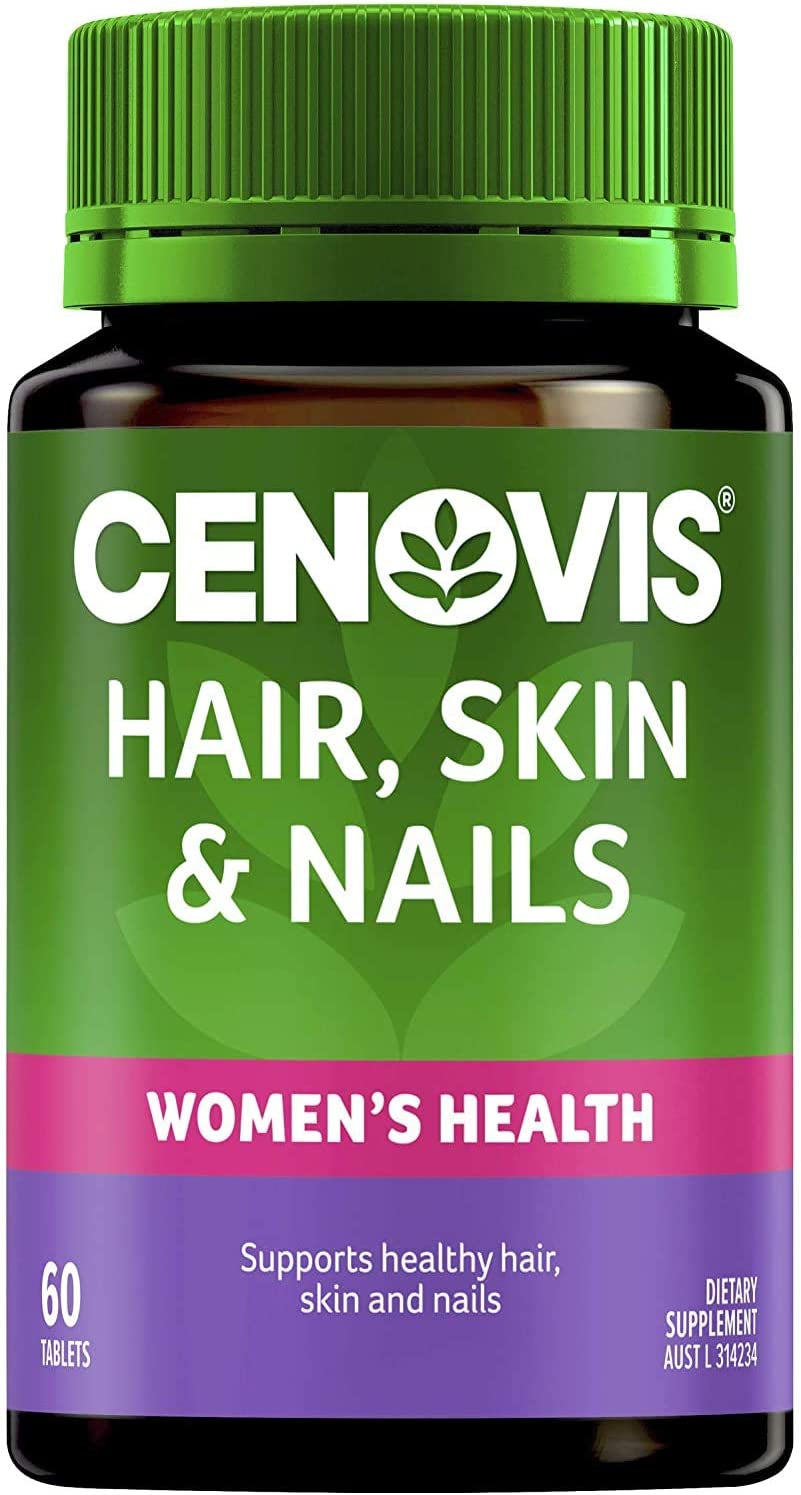 Hair, Skin & Nails with Biotin for Women'S Health - Supports and Haintains Healthy Hair, Skin and Nails - Supports Collagen Formation, 60 Tablets