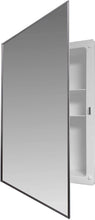 Load image into Gallery viewer, 16&quot; X 22&quot; Medicine Cabinets for Bathroom with Mirror - Bright Steel Framed, Recessed, Modern Home Décor, Bright Steel, Non-Adjustable Shelves
