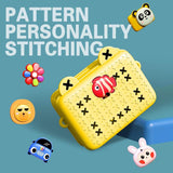 Kids Crossbody Bag Mini Cartoon Shoulder Bag Kids Tide Satchel for Girls Boys,Eva Material No Fade No Smell with Adjustable Strap Replaceable Decoration, Kids(Yellow)