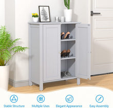 Load image into Gallery viewer, Bathroom Floor Storage Cabinet, Free Standing Storage Organizer, with Double Door, Adjustable Shelf, Modern Home Furniture, 60Cm X 30Cm X 80Cm (Grey)
