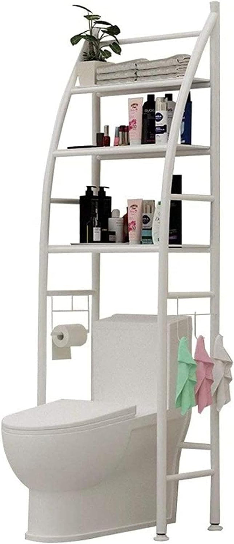Bathroom Shelf,Unit Organizer over the Toilet Storage Shelves Organizer,3-Tier Space Saver over Toilet Rack,48 X 25 X 166Cm