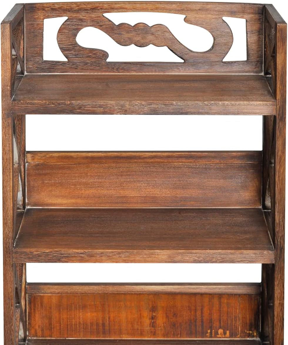 Bathroom Storage Cabinet Cupboard Chest Shelf Albuquerque Wood Brown