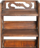 Bathroom Storage Cabinet Cupboard Chest Shelf Albuquerque Wood Brown
