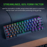 RZ03-03390200-R3M1 Huntsman Mini Optical Gaming Keyboard, Linear Red Switch, Black