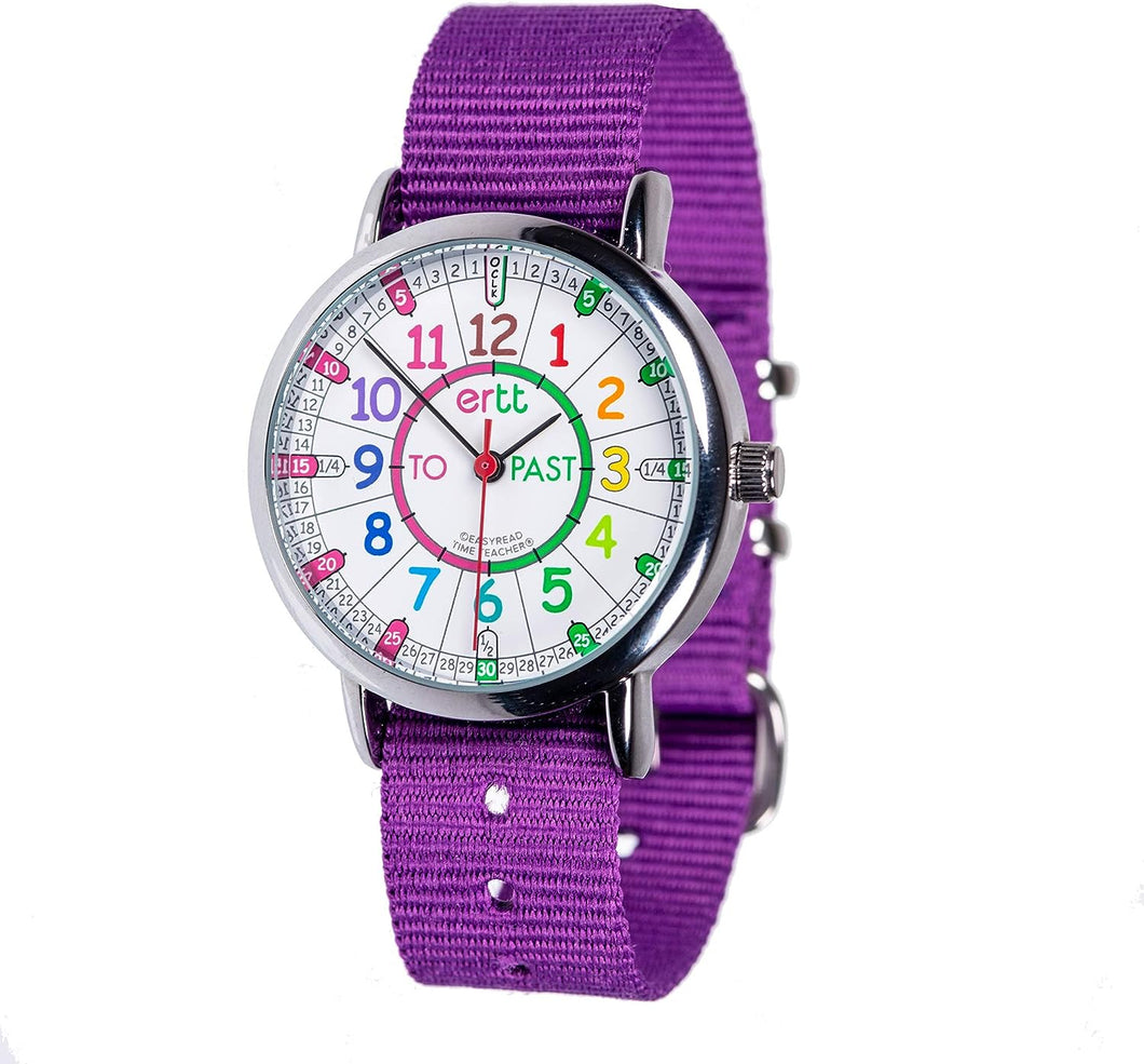 Learn the Time Past/To Children'S Watch Purple #ERW-COL-PT