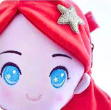 Mermaid Little Girls Small Backpack Girls Handbag Girls Crossbody, Ages 3+ (Red)
